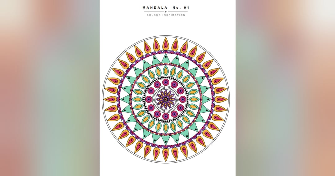 Mandala Art: Adult Colouring Book with Colour Guides, image 2