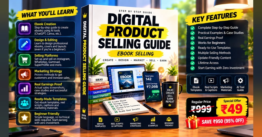 🚀 Digital Product Selling Guide 📚 | Create, Market & Earn Online