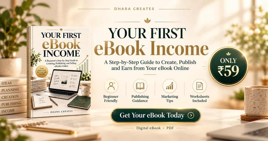 Your First eBook Income – How to Create, Publish & Sell eBooks Online