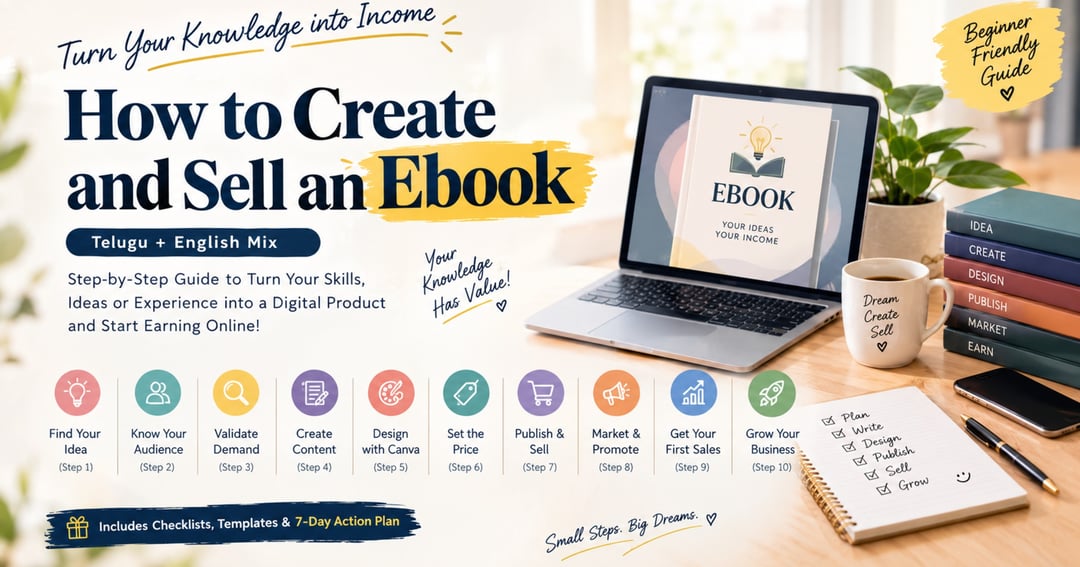 Create Sell and Earn through ebooks - Telugu