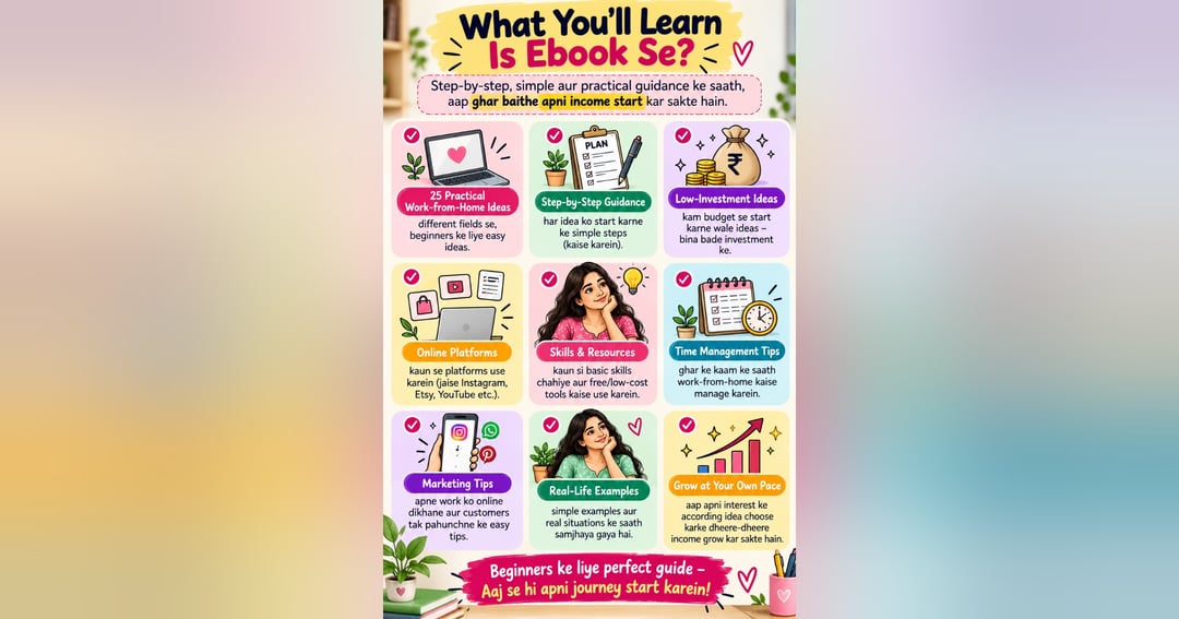 25 Practical Work-From-Home Ideas for Indian Women | Hindi Edition, image 3