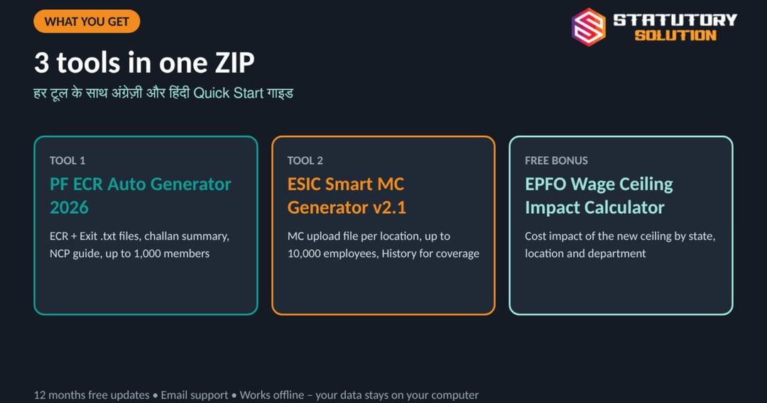 PF + ESIC Combo – ECR & MC Upload File Generators (Excel), image 5
