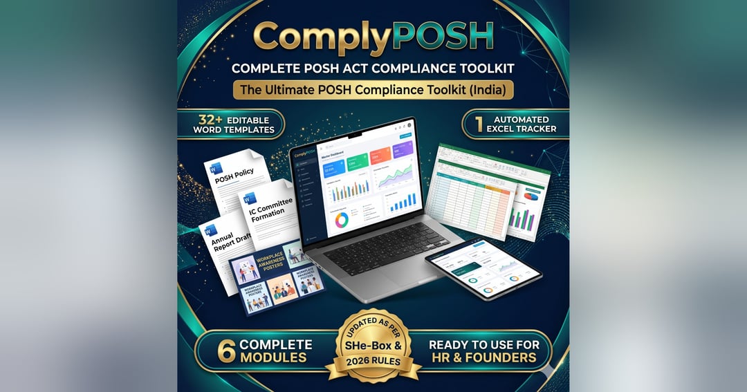 ComplyPOSH: Complete POSH Compliance Toolkit (32 Word Templates + Automated Excel Tracker)