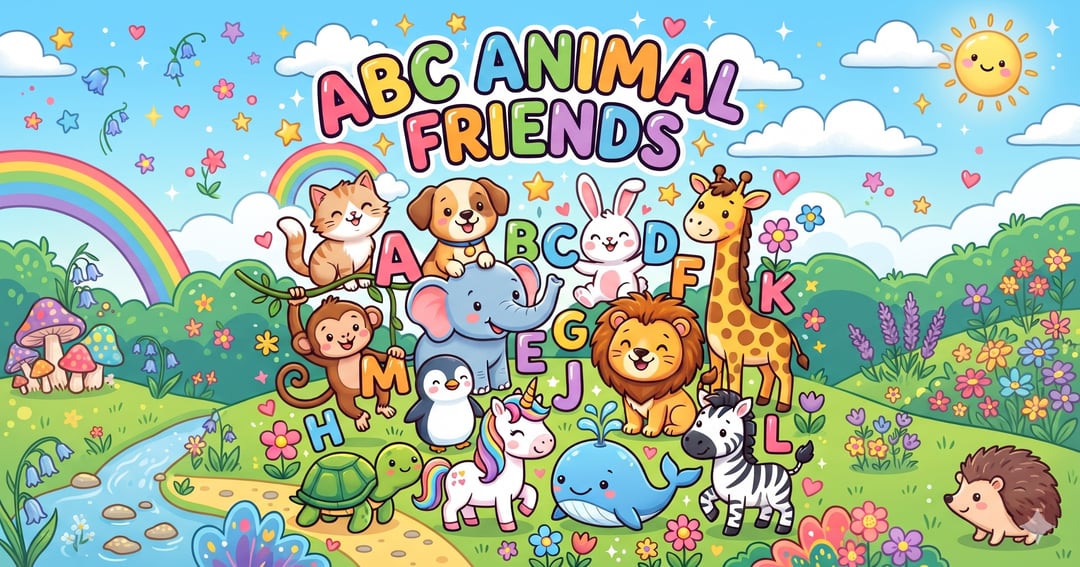 ABC Animal Friends – Cute & Colorful Alphabet Learning for Kids 🦁🌈