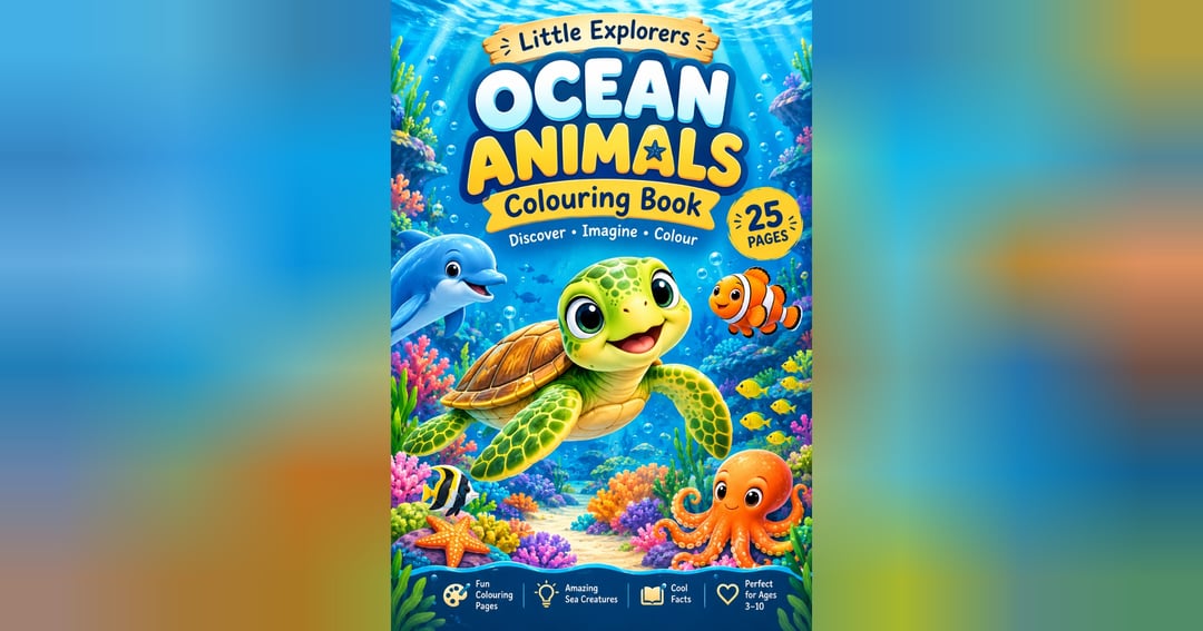 A little ocean adventure for your little artist!