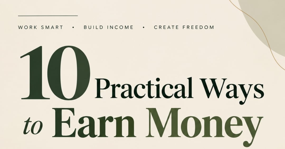 10 Practical Ways to Earn Money: Small Steps, Real Skills, Bigger Freedom