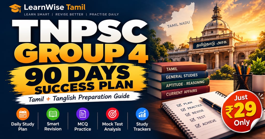 TNPSC Group 4 – 90 Days Success Plan | Tamil + Tanglish eBook