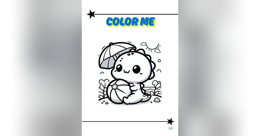 Dinosaur Coloring book, image 2