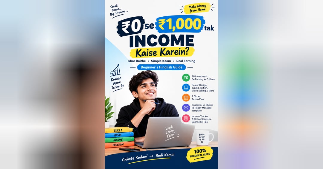 ₹0 Se ₹1,000 Tak Income Kaise Karein? | Beginners Ke Liye Online Earning Guide