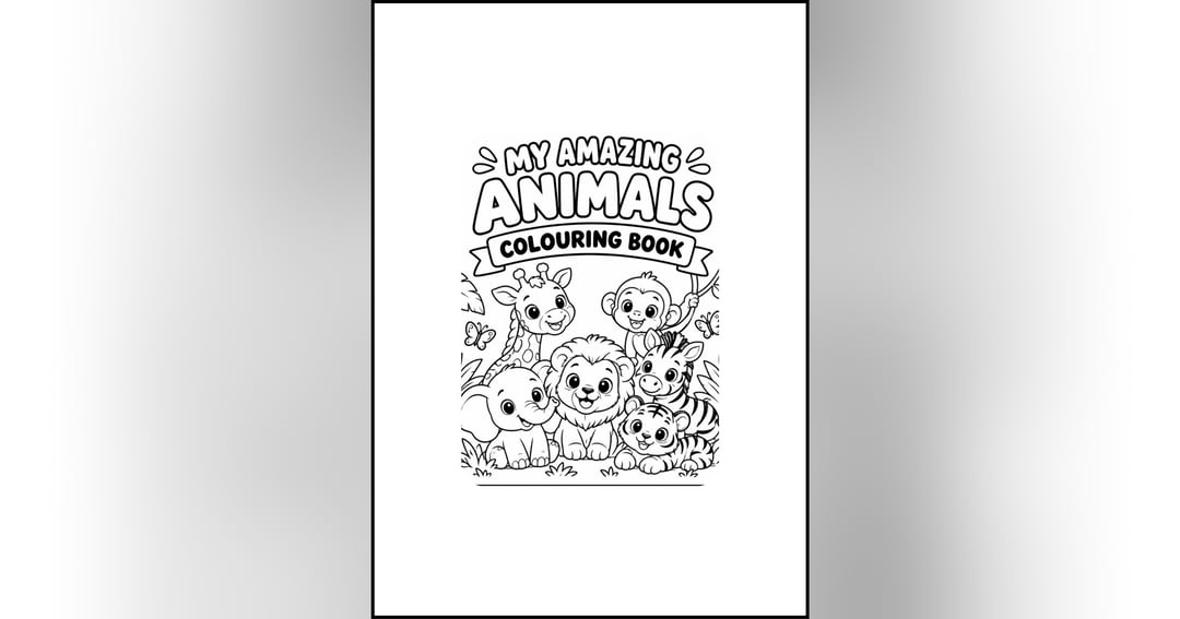 Animals colouring book, image 2