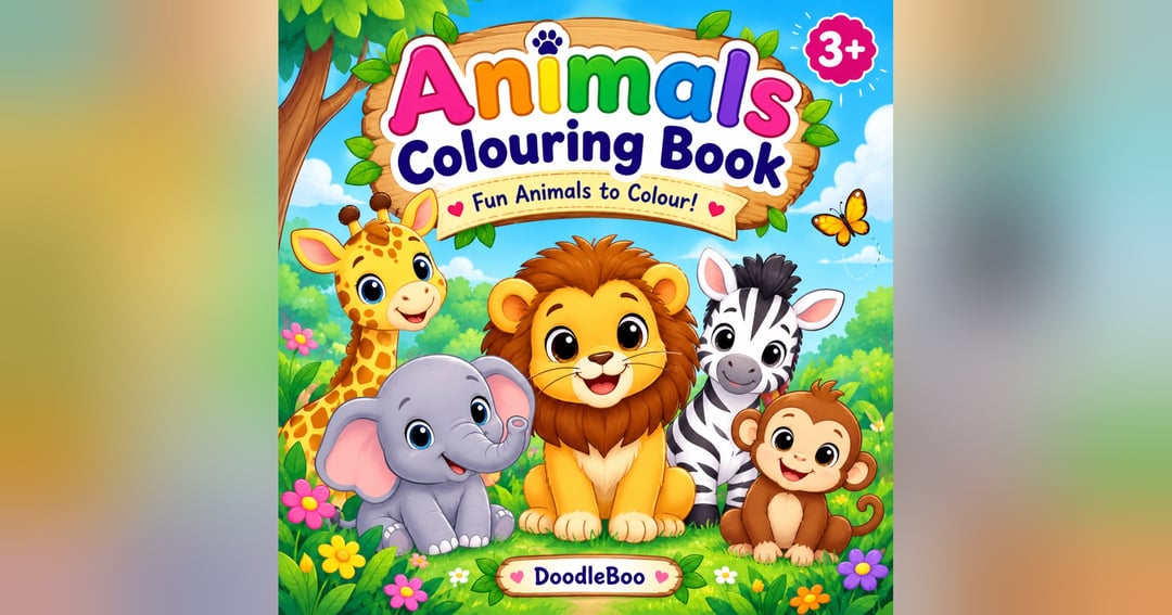 Animals colouring book