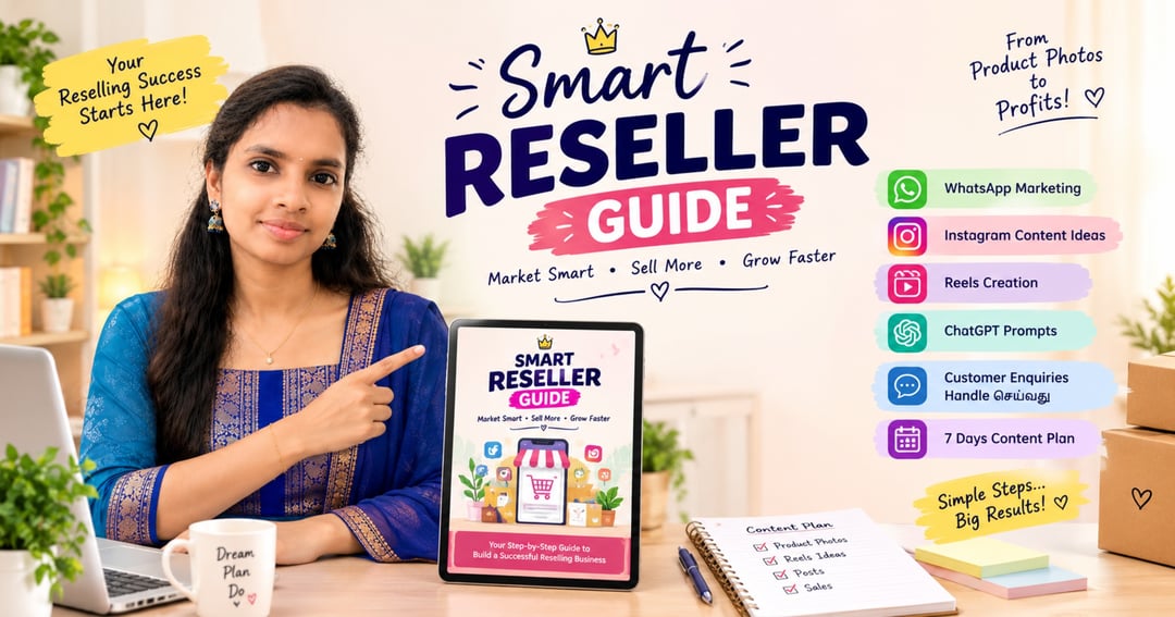 SMART RESELLER GUIDE – WhatsApp Marketing, Instagram Content & AI Prompts for Resellers