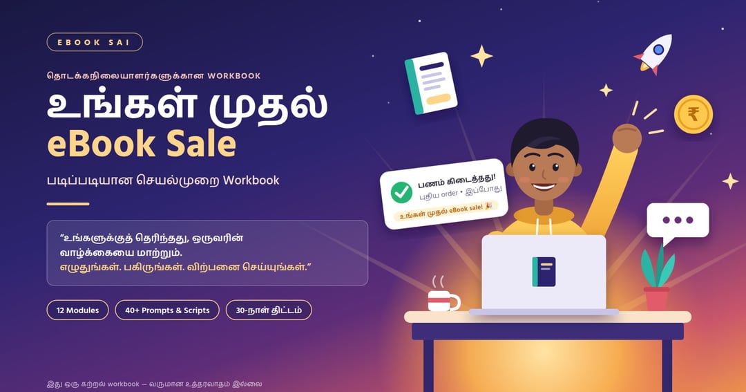 உங்கள் முதல் eBook விற்பனை: செயல்முறை வழிகாட்டி