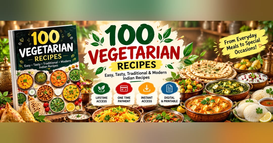100 Indian Vegetarian Recipes You'll Love to Cook Again and Again!