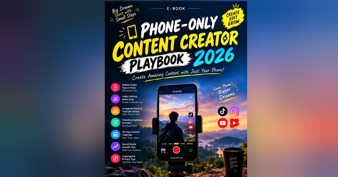 Phone-Only Content Creator Playbook 2026 π±π₯