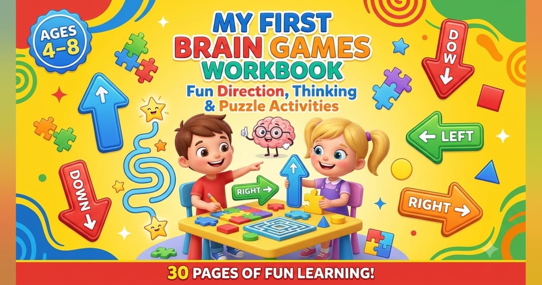 My First Brain Games Workbook: Fun Direction, Thinking & Puzzle Activities for Kids Ages 4–8