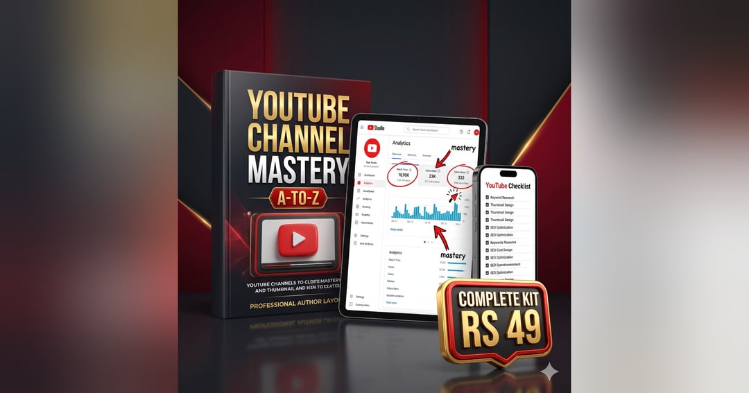 YouTube Channel Mastery A-to-Z: Complete Setup, SEO & Monetization Ebook + Creator Kit, image 2