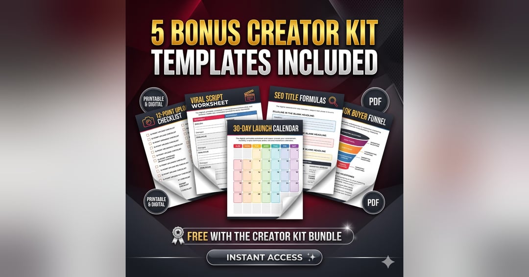 YouTube Channel Mastery A-to-Z: Complete Setup, SEO & Monetization Ebook + Creator Kit, image 4