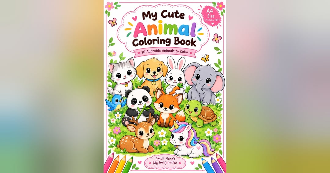 My Cute Animal Coloring Book β 20 Adorable Animals to Color! π±πΆπ¦