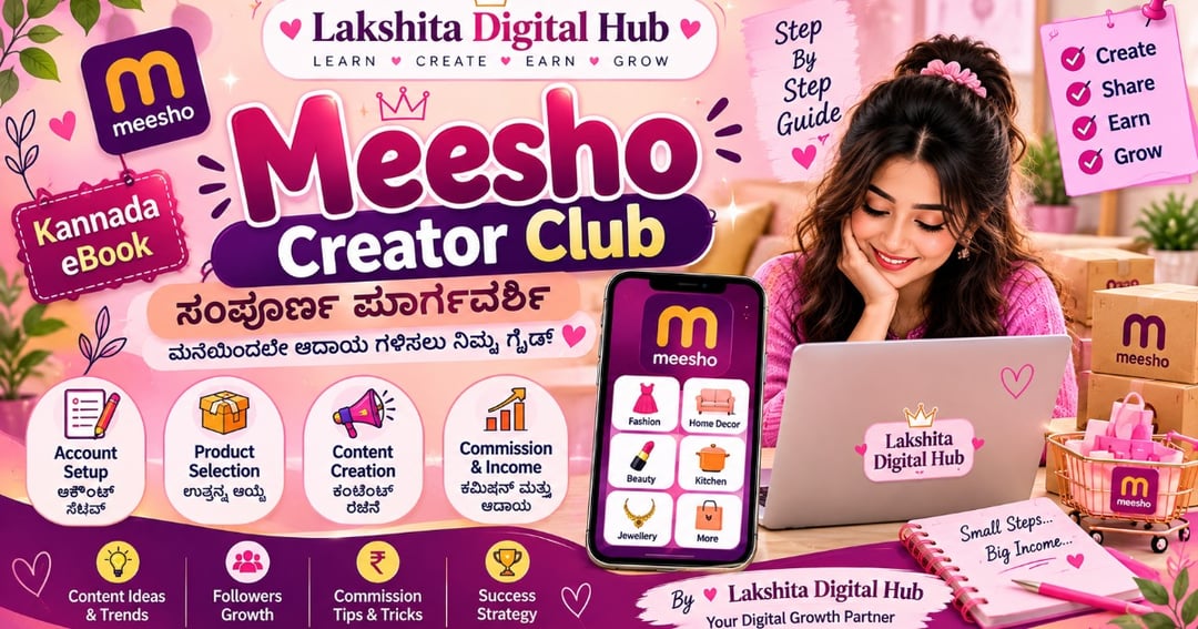 Meesho Creator Club ಸಂಪೂರ್ಣ ಕನ್ನಡ ಮಾರ್ಗದರ್ಶಿ | Lakshita Digital Hub