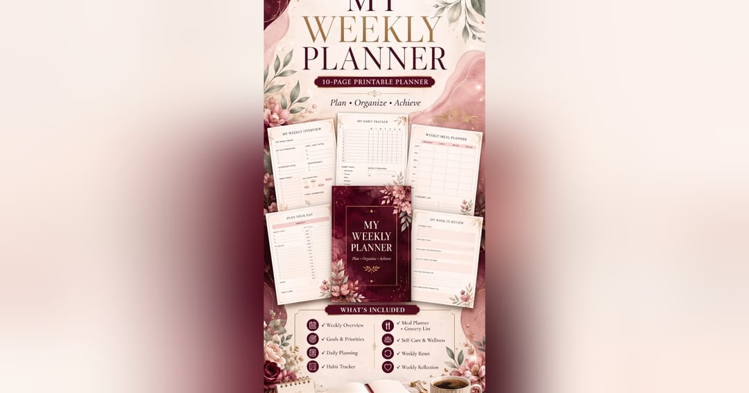 MY UNDATED YEARLY PLANNERđź“–, image 3