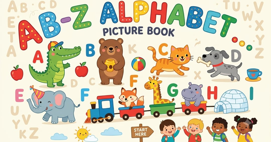 My First A–Z Alphabet Picture Book- A Fun & Interactive Learning Journey for Little Explorers (Ages 2–5)