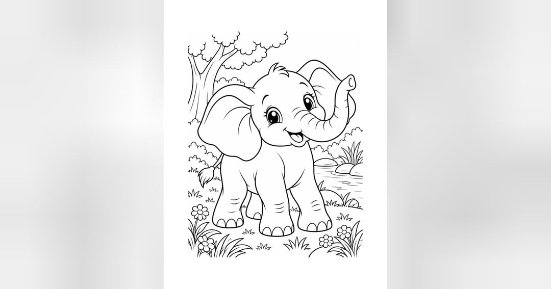 35 Cute Animals Coloring Book for Kids | 35 Printable Animal Coloring Pages (Ages 3β6), image 3