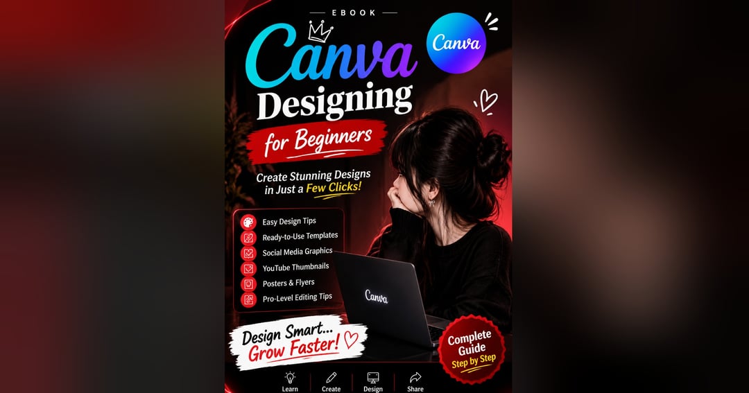 Titter 🎨 Canva Designing for Beginners Subtitle: Step-by-Step Guide to Creating Amazing Designs Short Title: Learn Canva from Zero to Pro Hindi Meaning: शुरुआती लोगों के लिए Canva डिजाइनिंग
