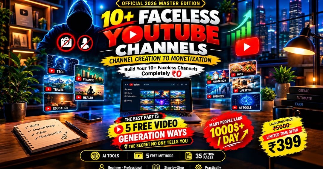 100+ FACELESS YOUTUBE CHANNEL YOU CAN RUN AND EARN DOLLERS 💸$