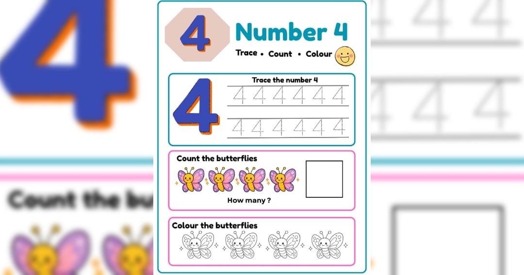 1_to_20 number tracing workbook, image 3