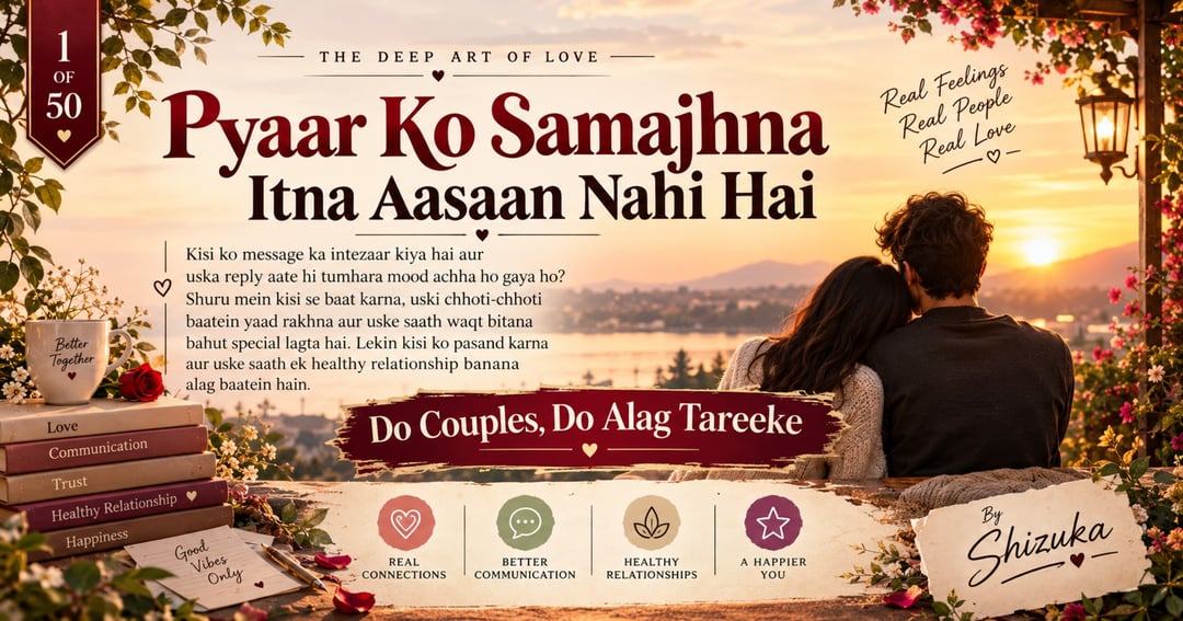 Pyaar Ko Samajhna Itna Aasaan Nahi Hai eBook | Love, Communication & Healthy Relationships Guide | Understand Real Feelings, Build Trust & Create Stronger Relationships | Shizuka