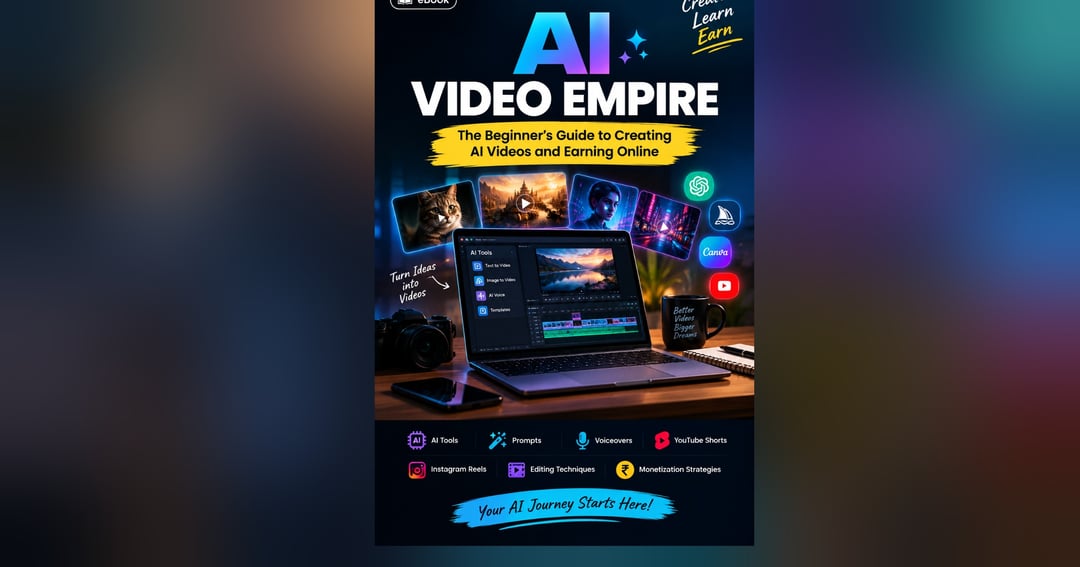 Learn to Create AI Videos & Earn Online! 📚 Beginner-Friendly AI Video Creation Guide 🎬 Discover AI Tools, Prompts & Monetization Strategies. 💡 Start Your AI Journey Today!, image 2