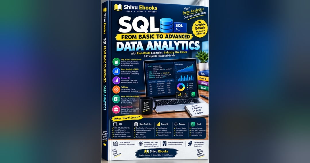 SQL From Basic to Advanced + Complete Data Analytics | Shivu Ebooks