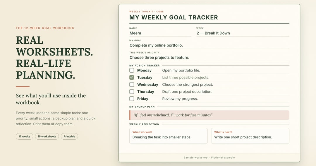 The 12-Week Goal Workbook for ADHD Adults, image 2