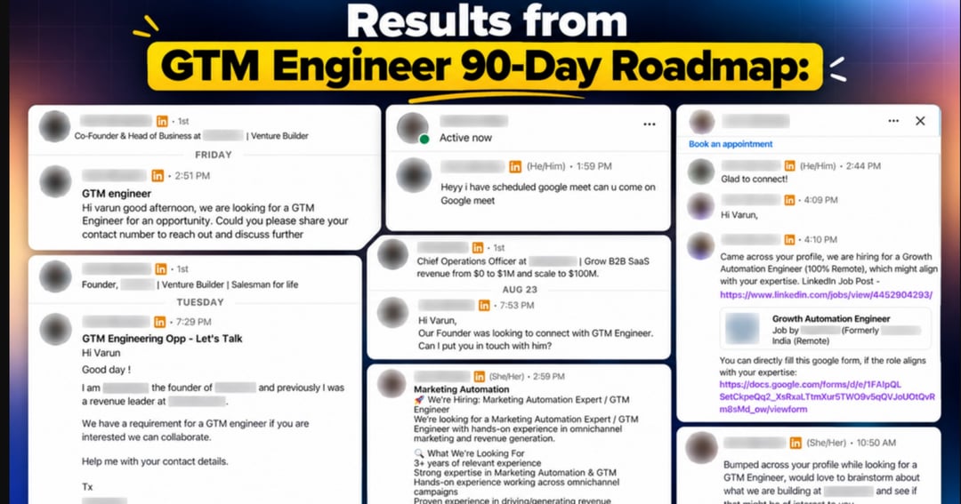 GTM Engineer 90-Day Roadmap: Build Proof of Work, Land Interviews