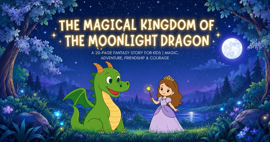 The Magical Kingdom of the Moonlight Dragon: A Children's Fantasy Adventure