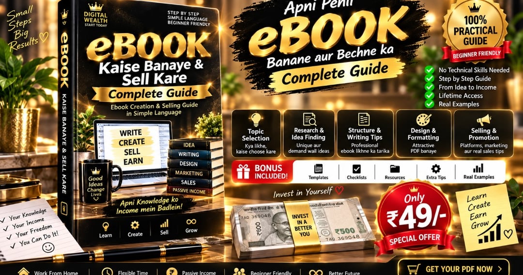 Ebook Process Guide – Kaise Banaye & Sell Kare