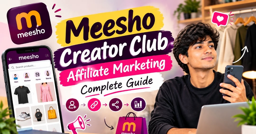 Meesho Creator Club & Affiliate Marketing Complete Guide | Link Generate, Product Promote & Instagram Se Earning