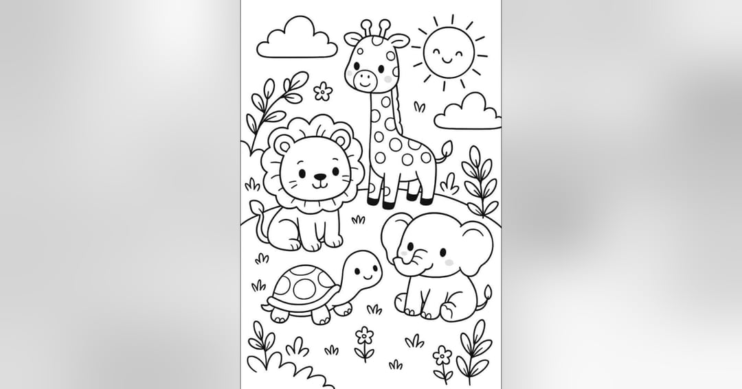 Safari Friends – A Coloring Book | Fun Safari Adventures for Little Artists!, image 3