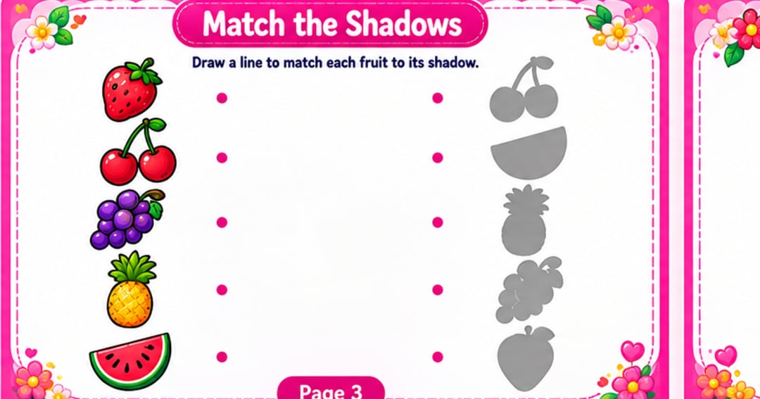 Fruit Matching Worksheet, image 3