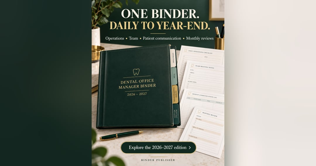 Dental Office Manager Binder 2026–2027, image 3