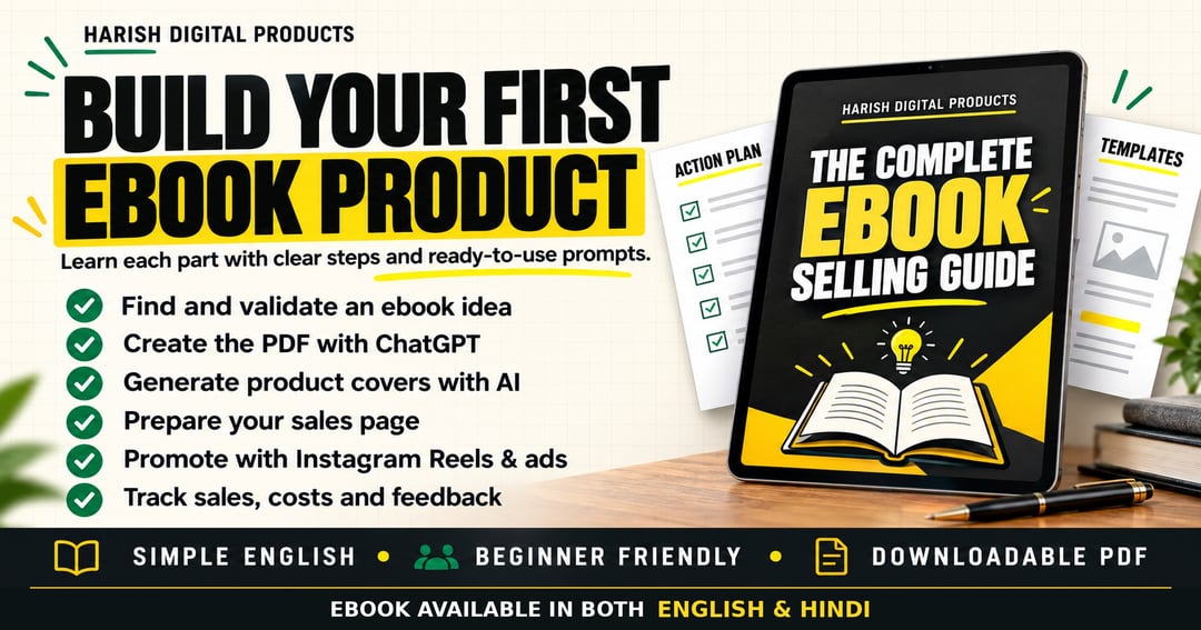 How to Create & Sell an eBook I Step-by-Step Guide in English & Hindi, image 3