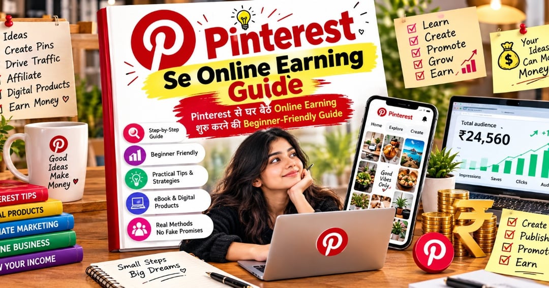💰 Online Earning कैसे शुरू करें? B📈 Pinterest Marketing: Beginners के लिए Complete Guideeginners के लिए आसान Guide