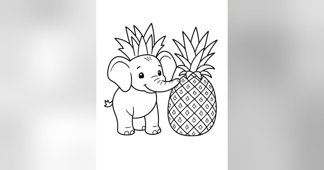 Fruit and animal color book, image 3
