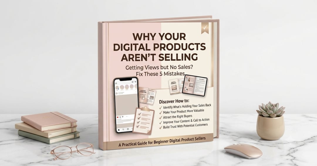 WHY YOUR DIGITAL PRODUCTS AREN’T SELLING The Beginner’s Guide to Turning Instagram Views into Genuine Buyer Interest