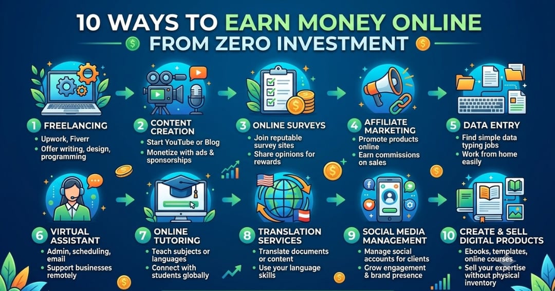 ONLINE EARNING FROM ZERO INVESTMENT