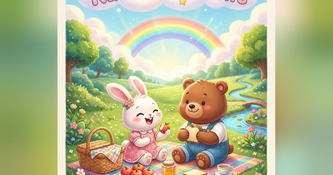 🌈 Mimi and Bobo’s Rainbow Picnic 🐰🐻  Join Mimi, a cute little bunny, and Bobo, a sweet little bear, on a fun picnic adventure!  ✨ Inside this ebook: 📖 A lovely children’s story 🎨 Cute and colorful illustrations ❤️ Lessons about friendship, kindness,