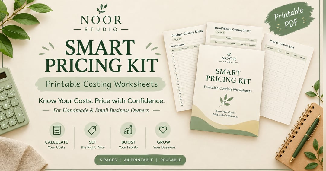 Smart Pricing Kit – Printable Costing Worksheets for Small Businesses