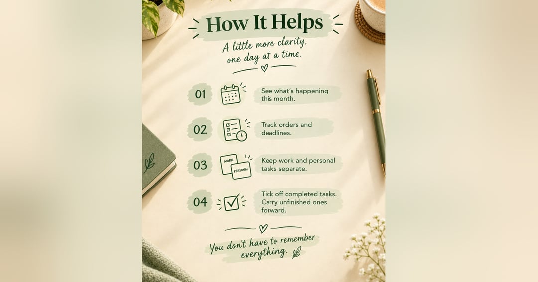 Monthly Planner: Free A4 Printable, image 3