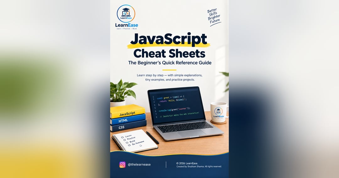 JavaScript Cheat Sheets: The Beginner’s Quick Reference Guide (PDF)